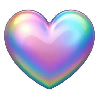 Iridescent heart sticker