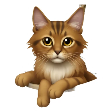 A somali cat on a pirate ship sticker