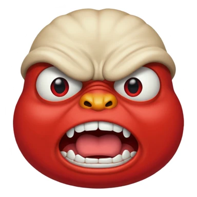 Red face angry pepe sticker