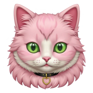 хочу 🐱 чтобы этот котик стал нежно розовым и с шеей sticker