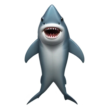 Shark with human legs sticker