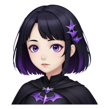 Gorgeous Cute Gothic Edgy Nebula Gradient Beautiful Anime Emo BatLady sticker