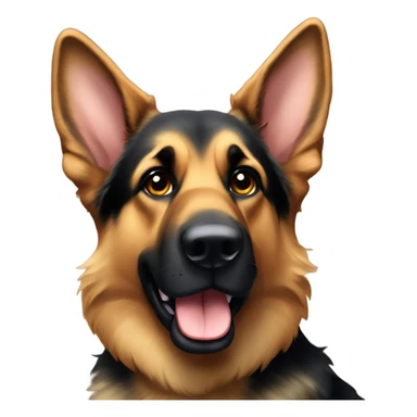Floppy eared German shepherd sticker