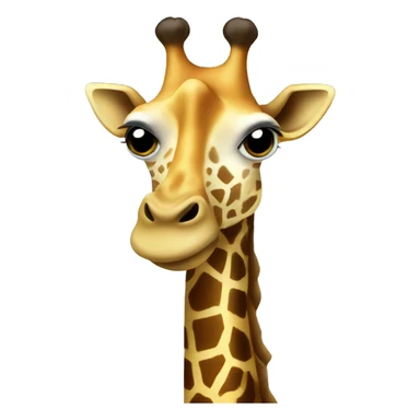 Giraffe and question mark and background  sticker