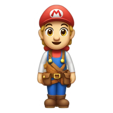 Mario meisje sticker