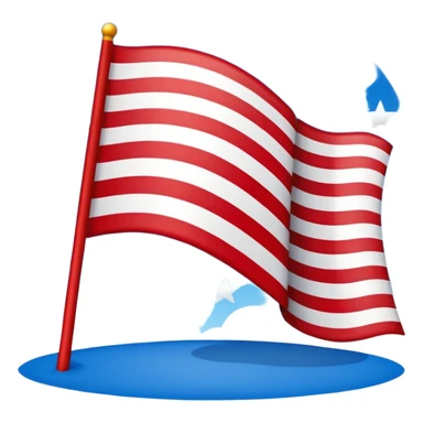 American flag with stars on bottom sticker