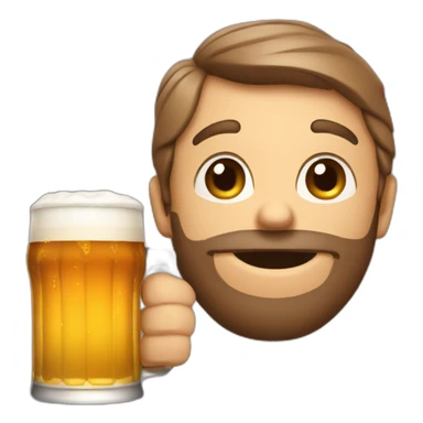 mandrinking beer sticker