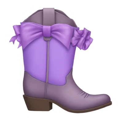 Lavender cowgirl boots with bows  sticker