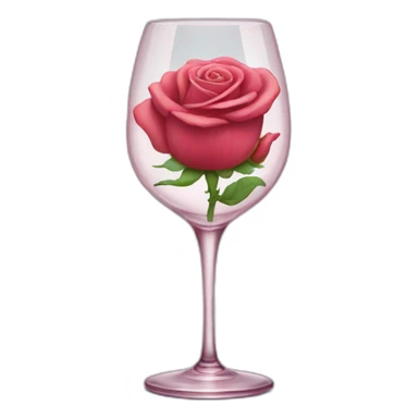 Rose in a glass sticker