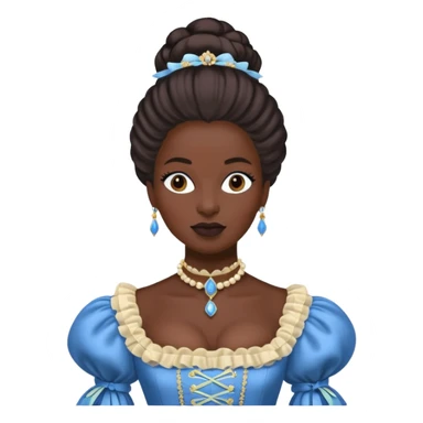 marie Antoinette fashion dark skinned woman sticker
