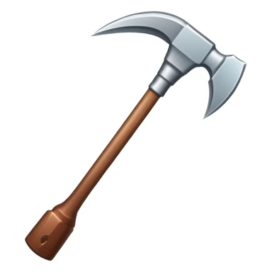 diamond pickaxe with brown handle sticker