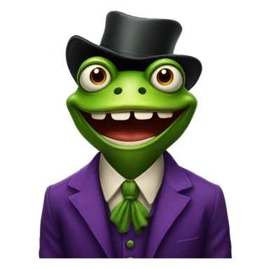 Frog Looking Like Joker sticker