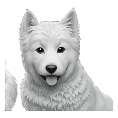 cat and dog monochrome portrait sticker