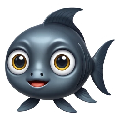 Hero Cute Black Fish sticker