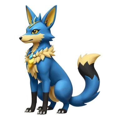 Lucario-Anubis-Umbreon-Jolteon-Fakémon-hybrid-creature (full body)  sticker