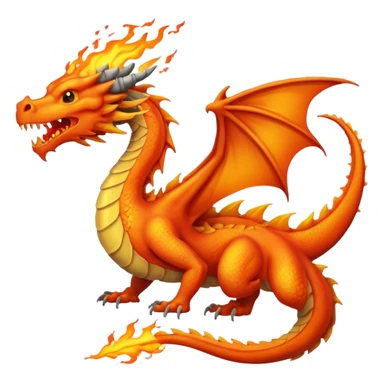 dragon with fire and ash sticker