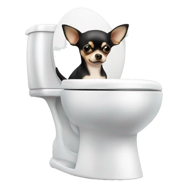 chihuahua on toilet sticker