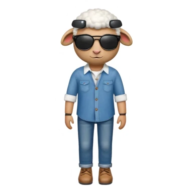 🐑+👔👞🕶️👖 sticker