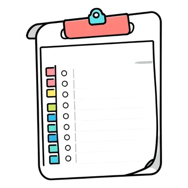 soft pastel kawaii rounded to-do list sticker with cute checkboxes sticker