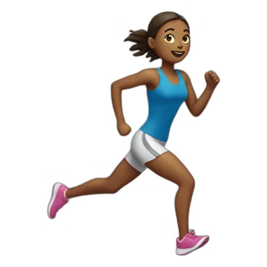 Running girl sticker