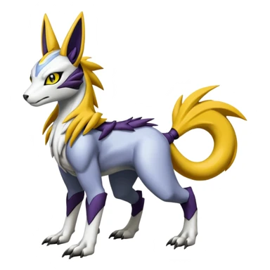 Meloetta-Wargreymon-Renamon-Sergal-Pokémon-Digimon-Fakémon-fusion-hybrid-creature sticker