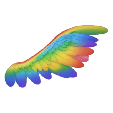 rainbow wing lgbt sticker