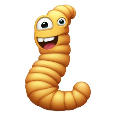Worm with big shoes sticker