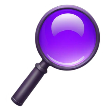 purple magnifying glass sticker