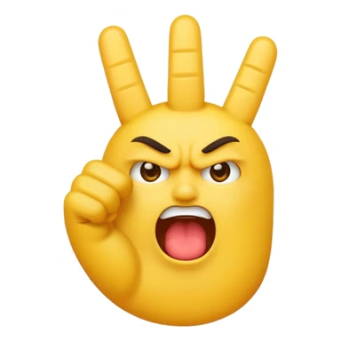 Angry emoji doing the middle finger sticker