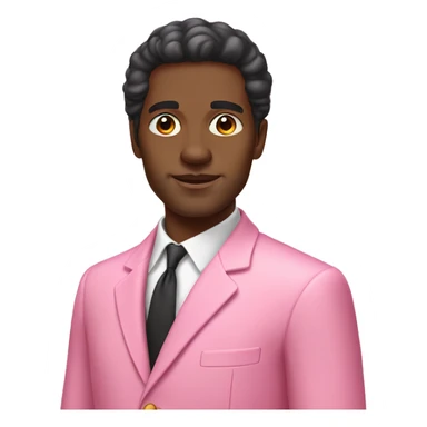 Black man wearing pink suit 60s sticker