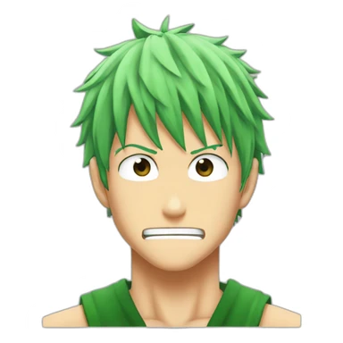 Face zoro one piece like the manga sticker