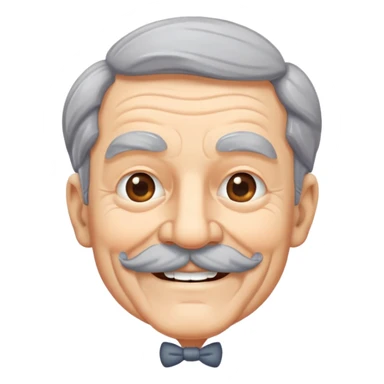 vecchio con i baffi  sticker