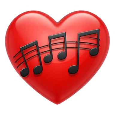 classical music themed heart sticker