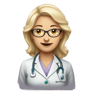 Dessine moi une image humoristique d'un docteur femme metisse  tres professionel  sticker