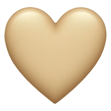 beige heart sticker