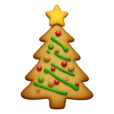 Ginger cookie Christmas tree sticker