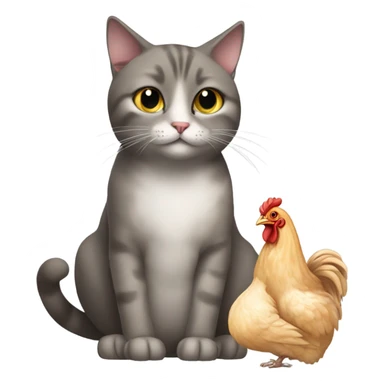 Cat eating chicken  sticker