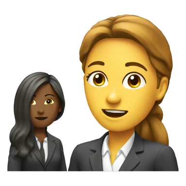 2 women talking job interview semi casual sticker