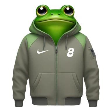 Frog with Nike tech fleece sticker