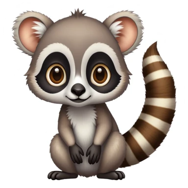 Madagascar lemur with big eyes sticker