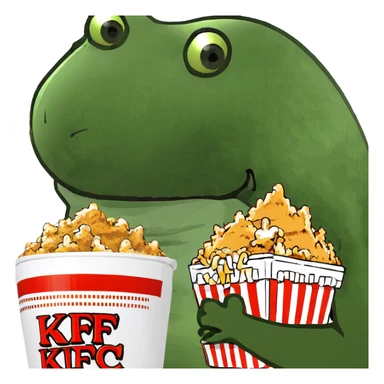 holding a bucket of kfc chicken sticker