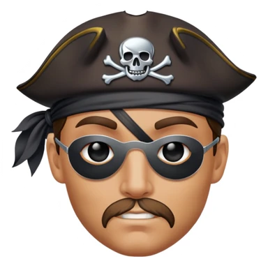 Raider pirate eye patch silver and black  sticker