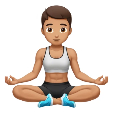 athlete doing sit-ups sticker