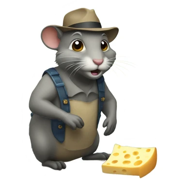 River rat with cheese sticker