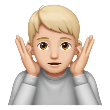 Covering ears sticker