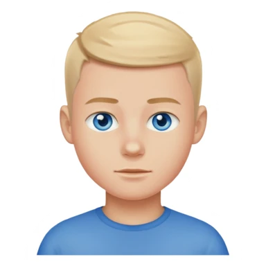 Boy with crew cut sticker