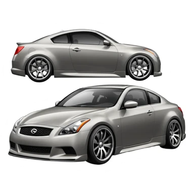 G37 coupe car lowered with mags darksliver car sticker