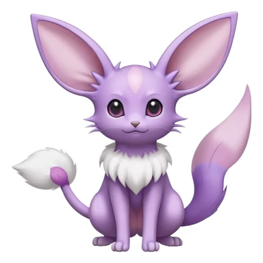 Espeon-Minccino-Pokémon-Fakémon-hybrid-creature (full body) sticker