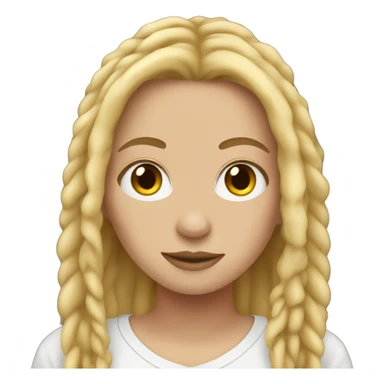 White girl with blonde dreads sticker