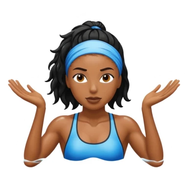 swimmer black woman sticker
